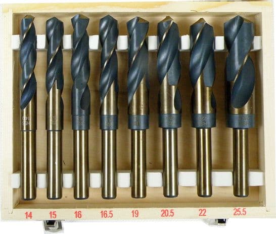 Metallbor Sølv KOBALT DRILL KOMPLET 8stk/SØLV EX10419
