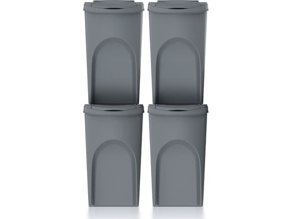 Prosperplast Sortibox avfallsbeholder for separering 4 x 35L grå (IKWB35S4-405U)