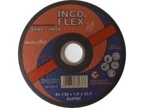 INCOFLEX steel cutting wheel + stainless steel (INOX) 125 x 1.0 x 22.2mm