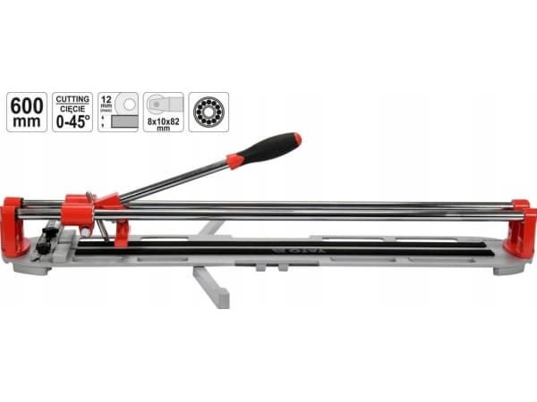 Yato YT-37036, 60 cm, 1,2 cm, Rustfritt stål, Aluminium, Metall, Stål, Sort, Rød, Rustfritt stål