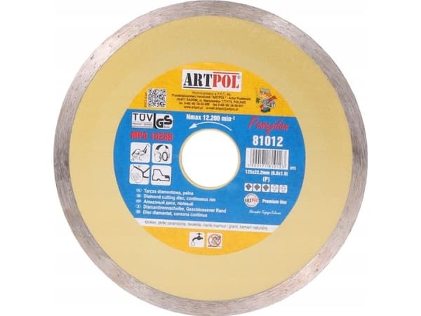 Art-Pol diamantskive 125x22,2mm full /are (81012)