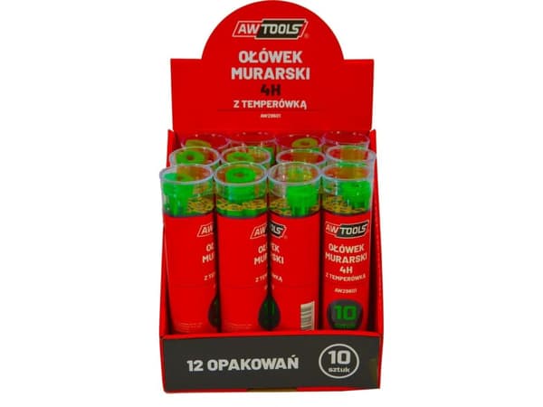 AW-Tools AWTOOLS AWTOOLS AWTOOLS AWTOOLS AWTOOLS AWTOOLS 4H vihreä muurauskynä kivitavaralle/tiilelle 10 kpl AW29601