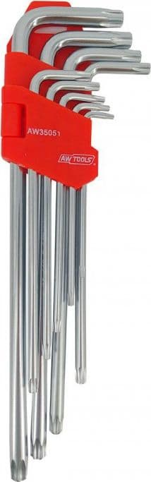 AWTools Torx-avaimet extra pitkät 9 kpl (AW35051)