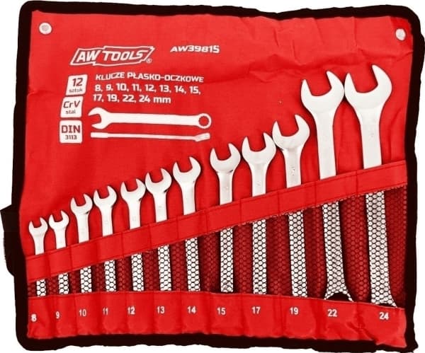AWTOOLS Låshjulssats 12 st /8mm-24mm/ MATTE