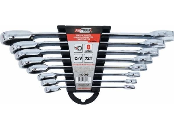 AWTOOLS LOCK-avaimet räikällä 8 kpl:n sarja 8-22mm 8-22mm