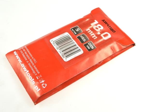AWTOOLS HVIT METALLBOR 18,0mm / 5stk.