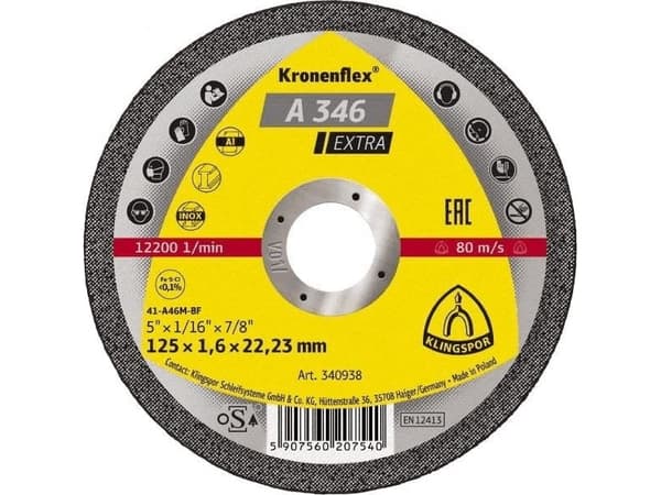 Klingspor metallskjæreskive 230 mm x 1,9 mm x 22,2 mm (340952)