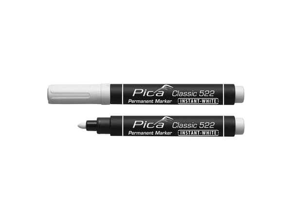 PICA Classic Permanentmarker INSTANT-WHITE 2-4mm rund spets vit - 2107727