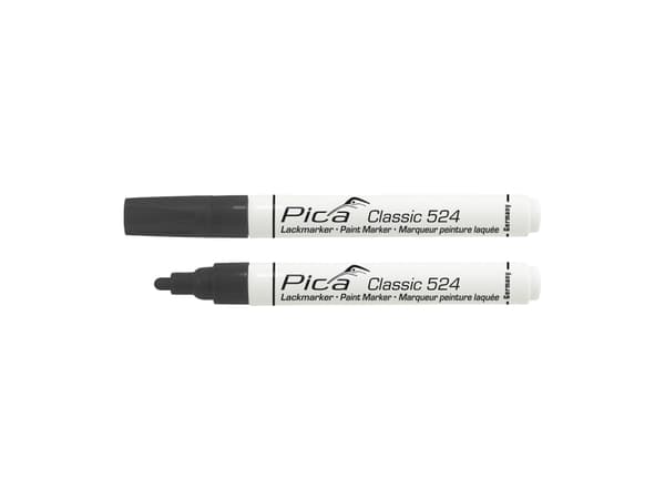 Pica tuschpenna svart - med rund spets 2-4 mm