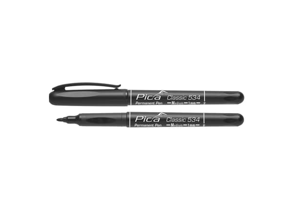 Pica pen classic 534 - Classic permanent marker INSTANT-DRY 1mm rund spids sort
