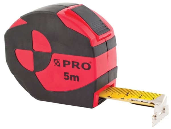 PRO Rullebånd, lakkert stål, 5m 8205 P