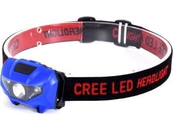 TIROSS head flashlight 1W + 2 RED LED 3xAAA / WITHOUT BATTERY