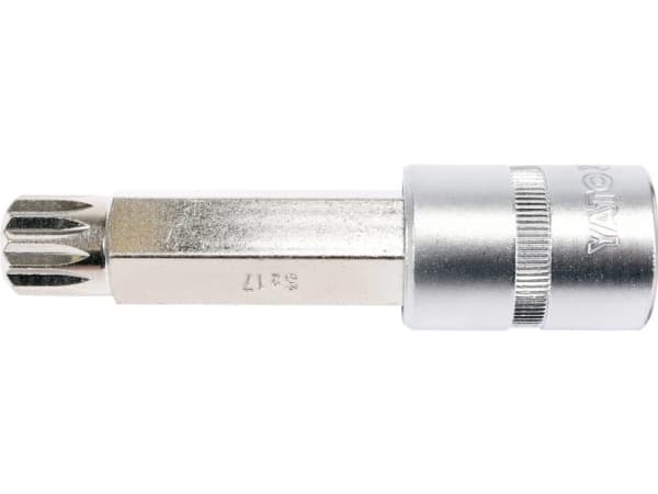 Yato YT-04357, 1 stykker, 12-spline flens, M17, Kromvanadiumstål, Stål, 100 mm, 25,4 / 2 mm (1 / 2")