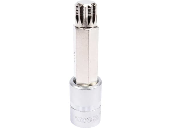 Yato YT-04357, 1 stykker, 12-spline flens, M17, Kromvanadiumstål, Stål, 100 mm, 25,4 / 2 mm (1 / 2")