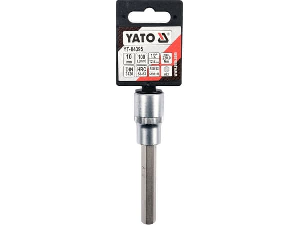 Yato sekskantsokkel 1/2" H10 x 100 mm lang (YT-04395)