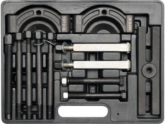Yato YT-0641, Vetolaite, jossa on liukuleuat, Hiiliteräs, Musta, 14 kpl