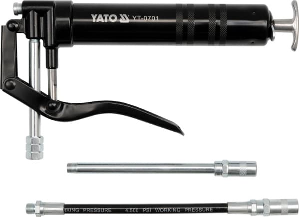 Yato YT-0701, Fettspruta, Svart, Gjuten aluminium, 120 ml, 31 Bar, 70 Bar