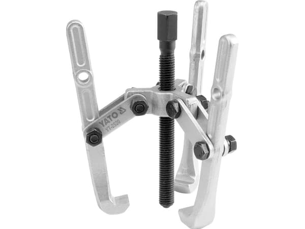 Yato YT-2520, Trinse med skyvbare krokgrep, 10,2 cm (4"), 2,5 t, Kromvanadiumstål, Sort, Rustfritt stål, 10 cm