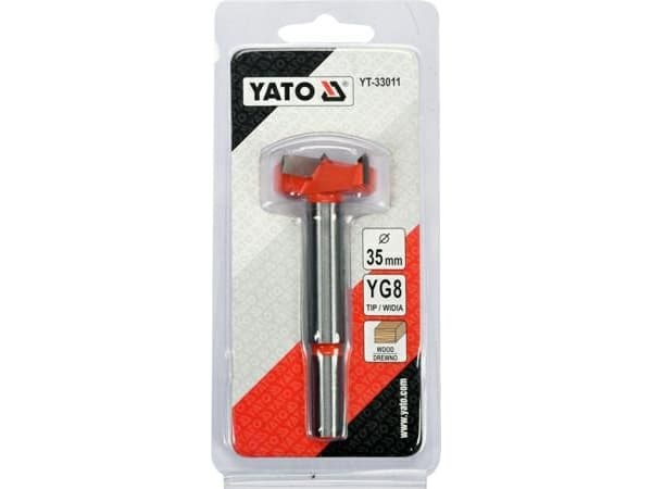 Yato YT-33011, Borr, Gångjärnsfräs, 3,5 cm, 90 mm, Plast, Plywood, Trä, 1 cm