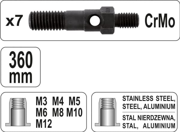 YATO NIITTIKONE M3-M12 YT-36127