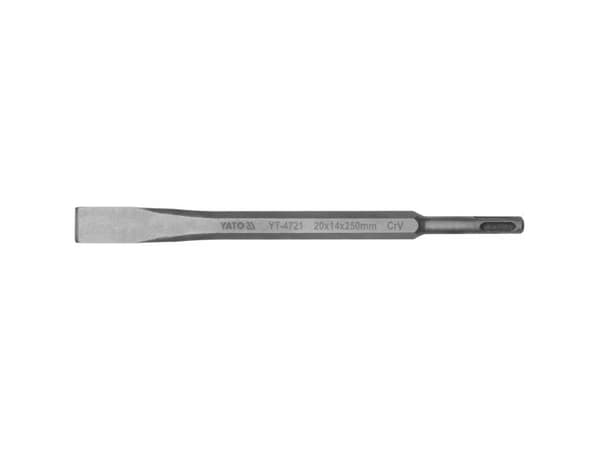 Yato YT-4721, Murermejsel, Flad mejsel, Krom-vanadium-stål, Beton, 250 mm, 20 mm