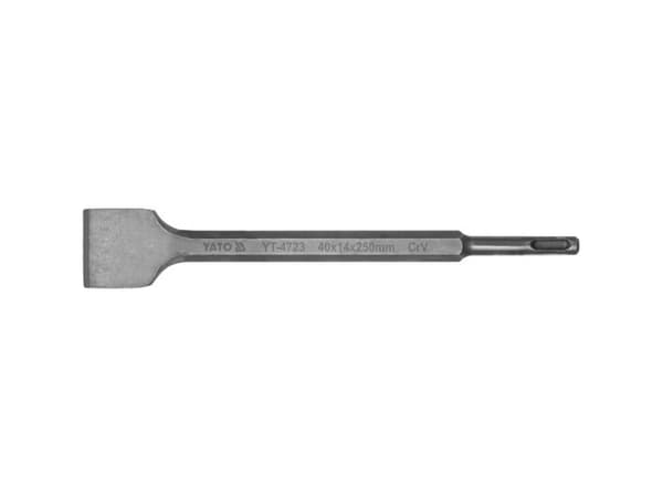 Yato YT-4723, Spademeisel, Flat meisel, Kromvanadiumstål, Betong, 250 mm, 40 mm