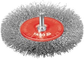 Yato YT-4758, Førpoleringsbørste, 4500 RPM, 10 cm, Rød, Rustfritt stål