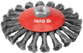Yato YT-4764, Förberedningsborste, 10000 RPM, 12,5 cm, Röd, Rostfritt stål