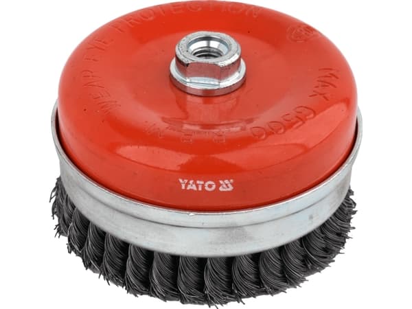 Yato YT-47691, Førpoleringsbørste, 6500 RPM, 12,5 cm, Rød, Stål