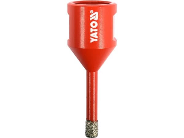 Yato YT-60441, Drill, Diamantdrillbor, 6 mm, Keramisk, Granitt, Stein, Kull stål, Rød