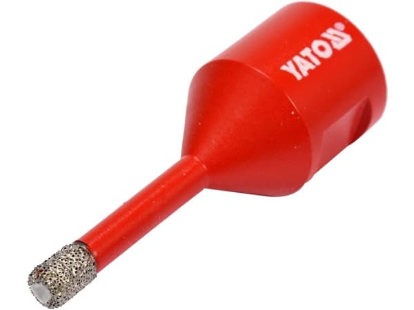 Yato YT-60441, Drill, Diamantdrillbor, 6 mm, Keramisk, Granitt, Stein, Kull stål, Rød