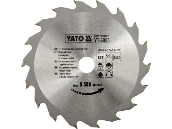 Yato puupiirisaha 160x20mm 18z YT-6055 YT-6055