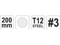 Pikkukuva 2 / 2: Yato metallinen pyöreä viila 200mm (YT-62359)