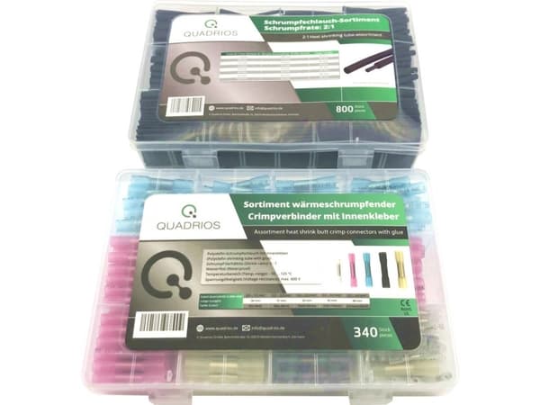 Quadrios 2107C407 Crimpkonnektor 0.3 mm² 6 mm² Helisoleret Sort, Transparent 1140 stk