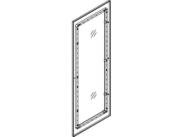 CUBIC Dörr med fönster TRM komplett 2x3 modul, 758x566 mm BxH, inkl. gångjärn, exkl. handtag. För mätområde