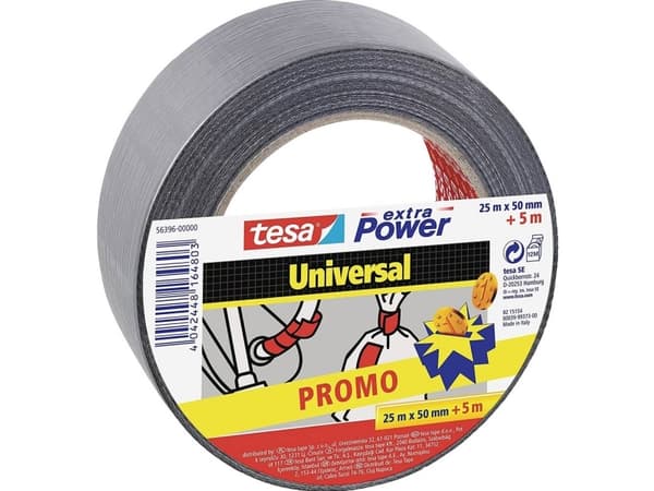 TESA 56396-00000-00, Grå, Buntning, Fastsättning, Hantverk, Märkning, Reparation, Stärkande, Tyg, Vattentålig, 25 m, 50 mm