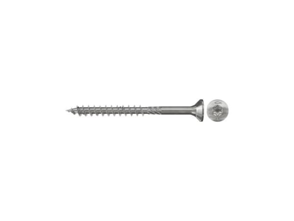 Fischer 657115, Skruv, Metall, Trä, Allmän användning, Delvis gängad, Platt huvud