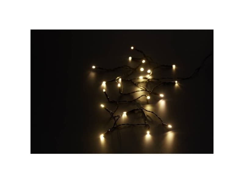 Sygonix SY-4722056 Lyskæde (bundt) Indvendigt/udvendigt Batteridrevet Antal pærer 20 LED (RGB) Varmhvid Oplyst Længde: 2.3 m Timer