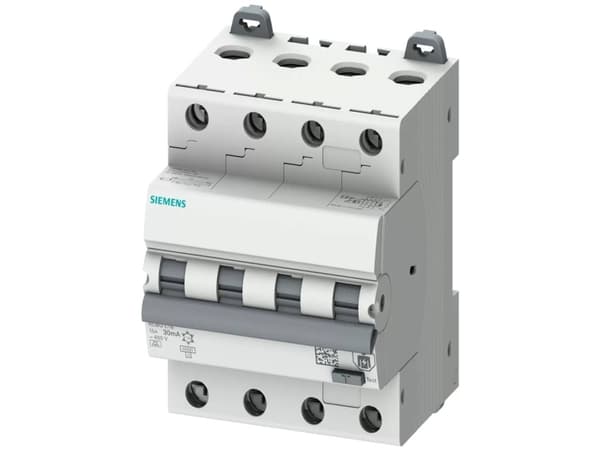 Siemens 5SU13466FP10 FI-sikkerhedsafbryder/automatsikring Sikringsstørrelse = 3 4-polet 10 A 0.003 A