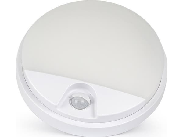 BestService Oprawa plafoniera Lumax Oval LO1541HNS H 15W 1230lm NW 840 IP54 IK10 koło sensor PIR biała