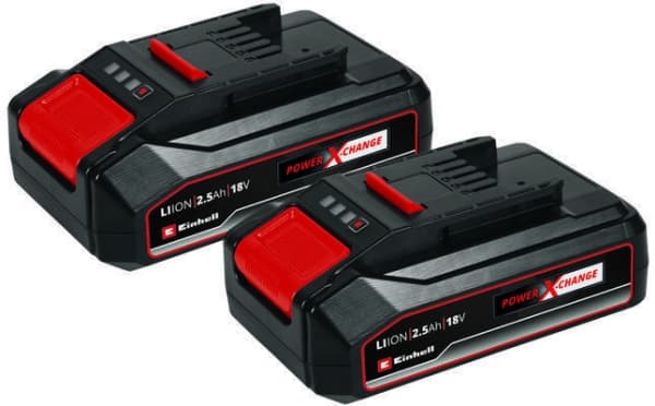 Einhell PXC-Twinpack CB, Batteri, 2,5 Ah, 18 V, Einhell, Svart, Röd, 457,2 g