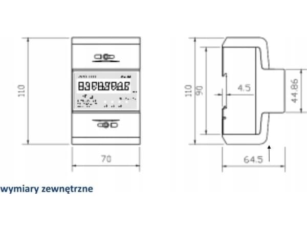 Protec Sähkömittari Pro-Tec 3F digitaalinen MID BYL-3F 0,5-10 (100) A 4200 300
