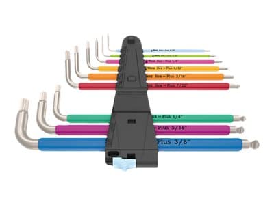 Wera Imperial Stainless 1 3950/9 - L-nyckelsats - 9 delar - i hållare