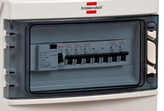 Brennenstuhl 1154900021, Grunnleggende, Vertikal, Plast, Sort, Grå, 7 AC-utganger, 2 m