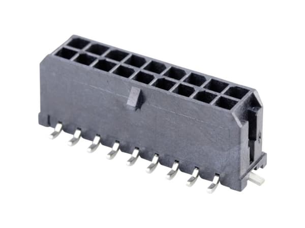 Molex Indbygningsstiftliste (standard) Samlet antal poler 18 Rastermål: 3 mm 430451819 1 stk Tape on Full reel