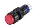 Miniatyrbilde 1 av 3: TRU COMPONENTS LAS2Y-11/R/12V Trykknap 250 V 3 A 1 x Off/(On) Tastende Rød IP40 1 stk