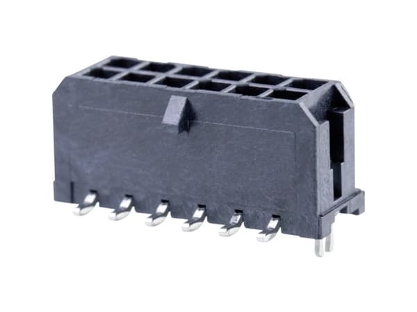 Molex Indbygningsstiftliste (standard) Samlet antal poler 12 Rastermål: 3 mm 430451215 1 stk Tape on Full reel