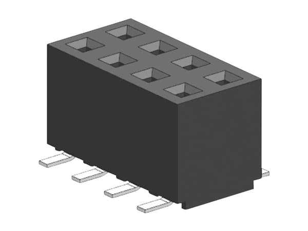 Molex 873401224 45 pcs 2.00mm Pitch Milli-Grid Receptacle, Surface Mount (Very Low Profile), Top Entry, with Locating Pegs, 0.38