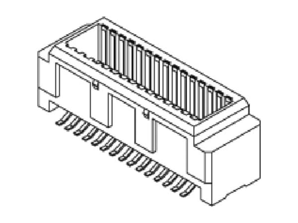 Molex Indbygningsstiftliste (standard) Samlet antal poler 40 Rastermål: 0.5 mm 5019204001 1 stk Tape on Full reel