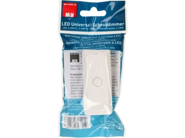 Max Hauri AG 161273, Dimmer, 100 W, Extern, Knappar, Vit, halogen, Glödande, LED